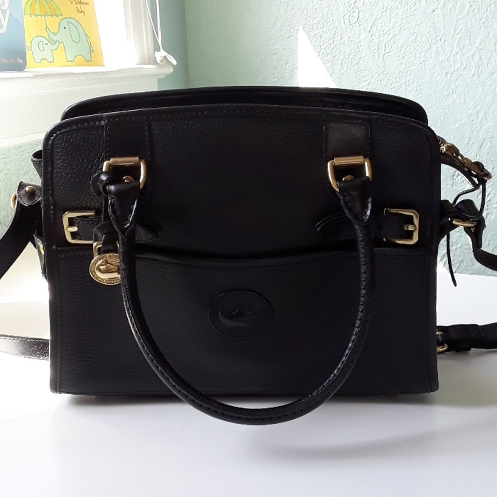 Dooney and Burke black handbag with strap